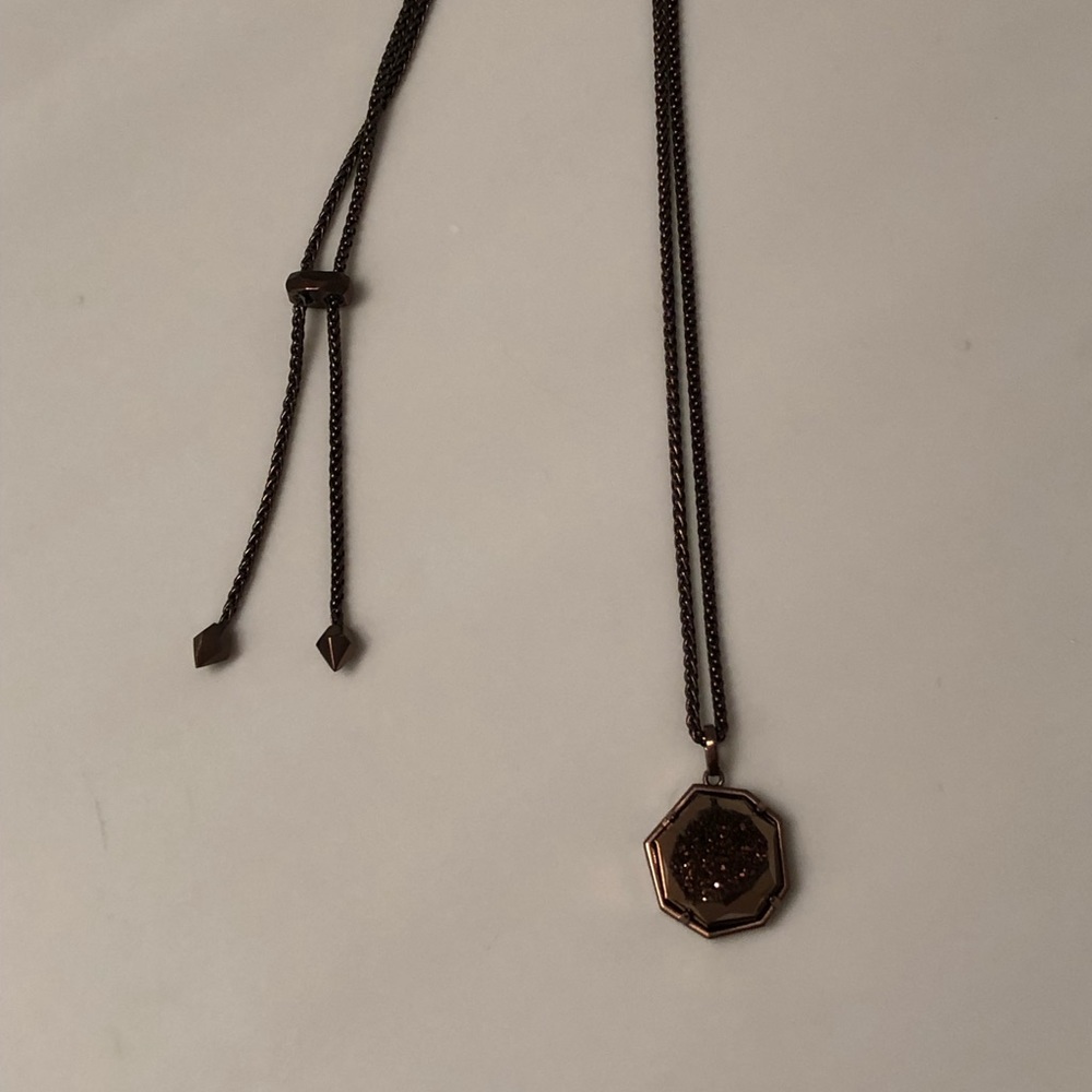 Kendra Scott Chocolate Drusy Lizzie Necklace